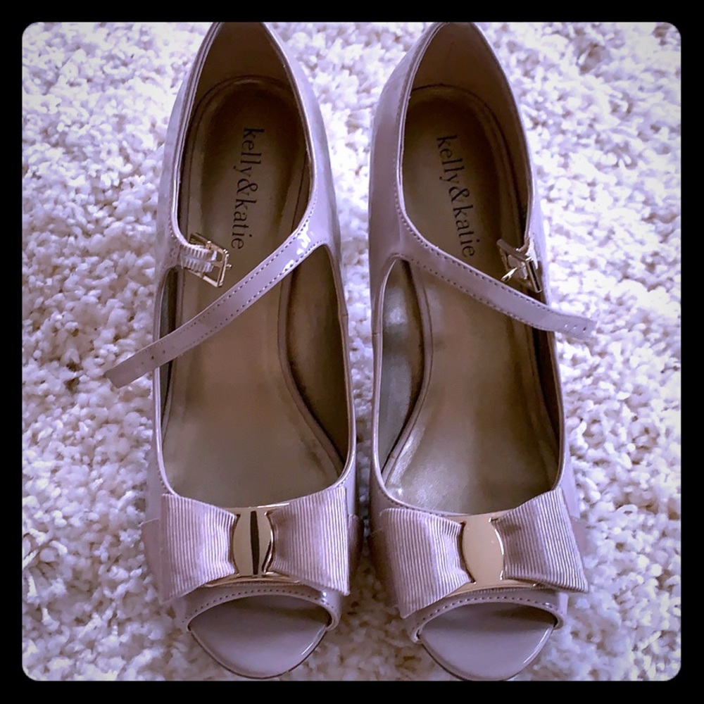 Kelly and Katie bow open toe heels